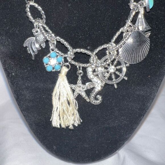 Beach/Sea Theme‎ Charm Silk Cord Necklace - Picture 5 of 8